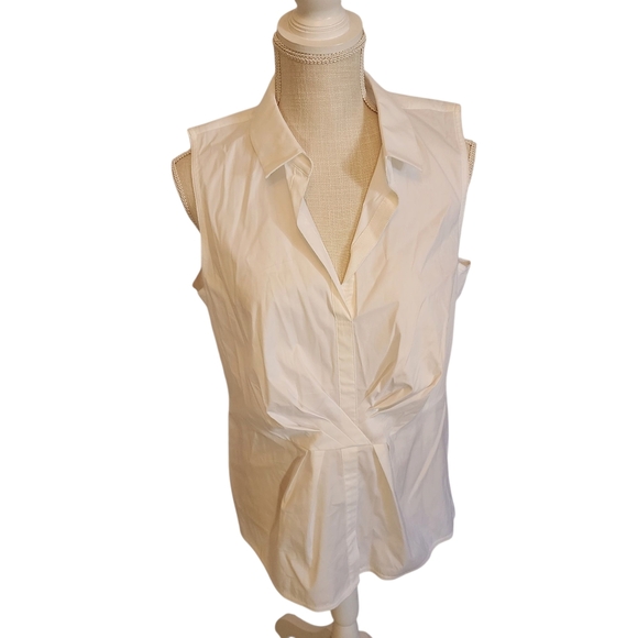 Lafayette 148 White Sleeveless Women's Top - Picture 1 of 1